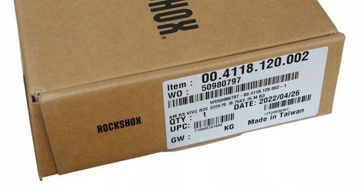 Damper Rock Shox Vivid R2C 222mm x 70mm BOX, NOWY (222x70)