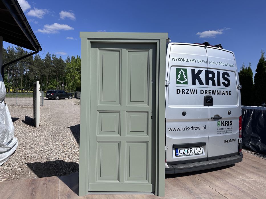 Drzwi wejściowe klatkowe drewniane Montaż Polska,Na wymiar