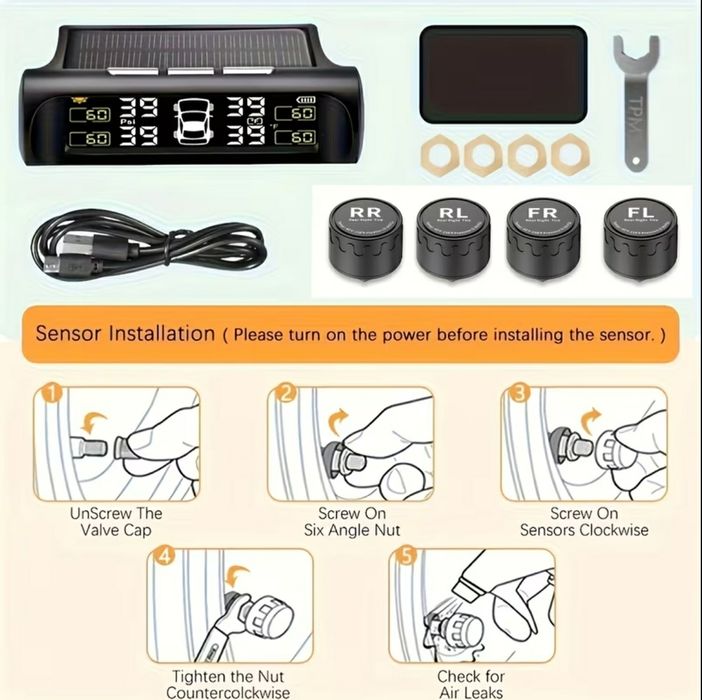 TPMS Прилад для контролю тиску в шинах
