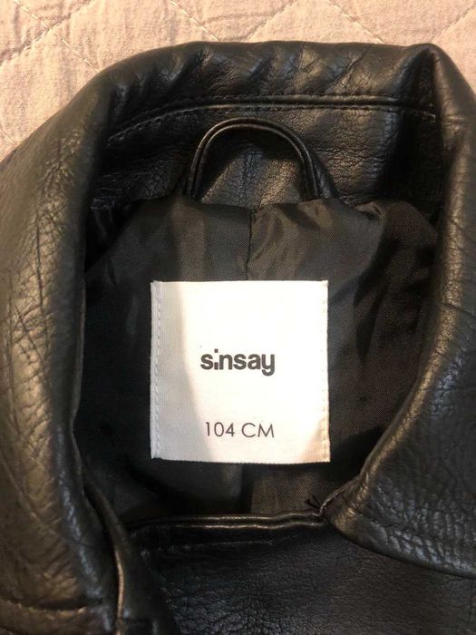 Шкіряна (зам) куртка Sinsay, для дівчинки, 104 см