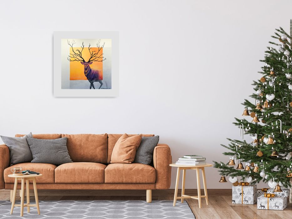 Obraz akryl na płótnie 60x60 cm "Jeleń"