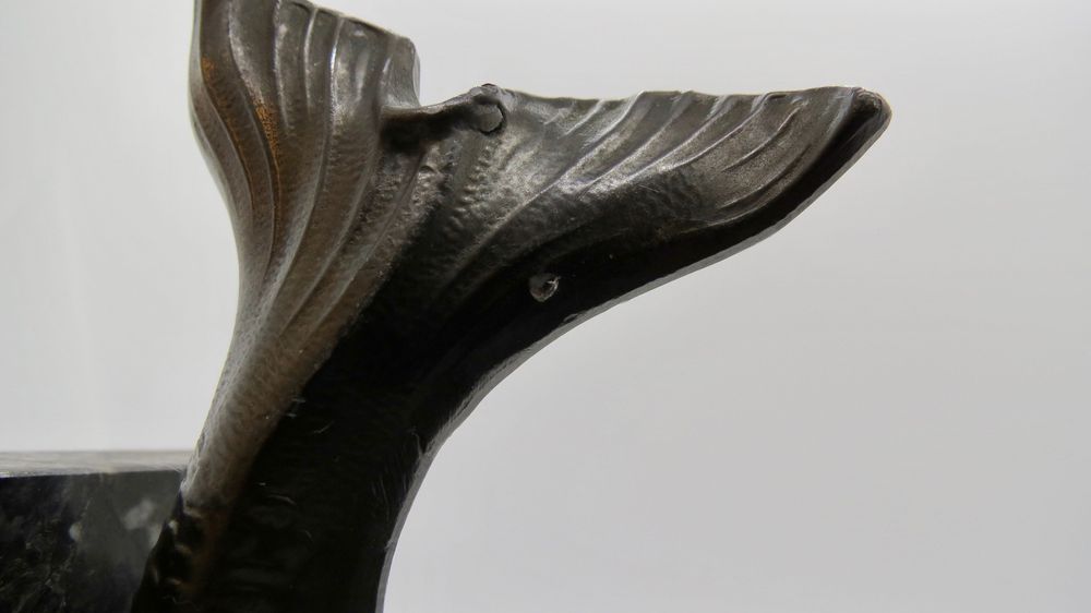 Bronze antigo, suporte para livros