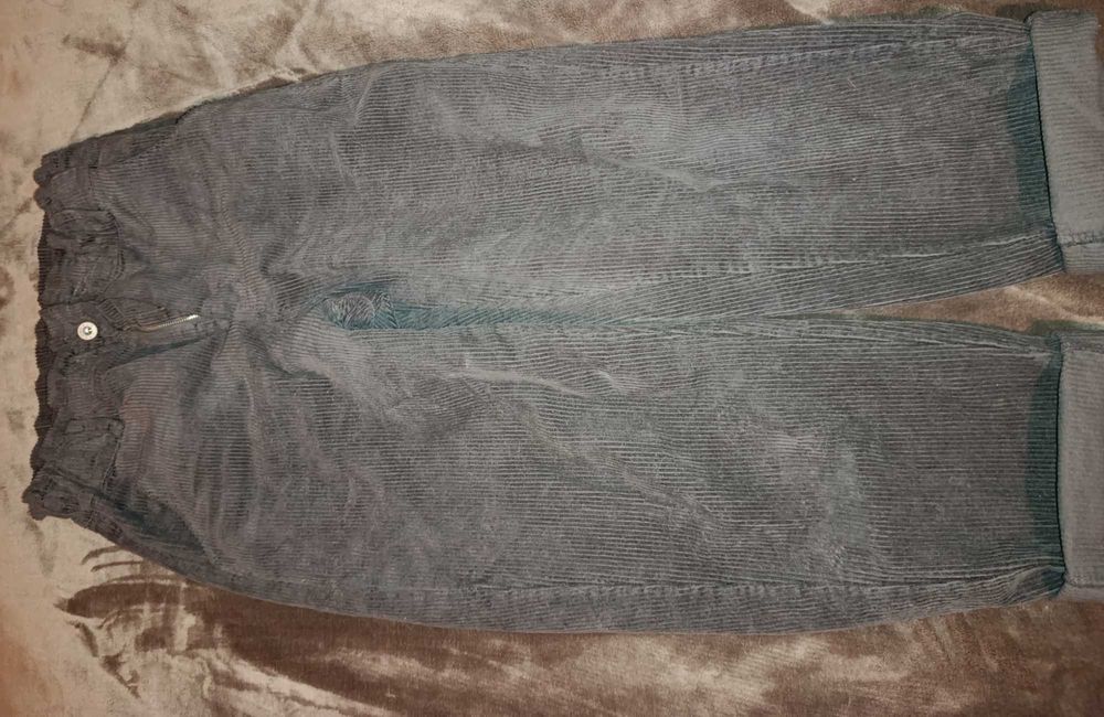 Spodnie damskie brązowe sztruksowe  r. S