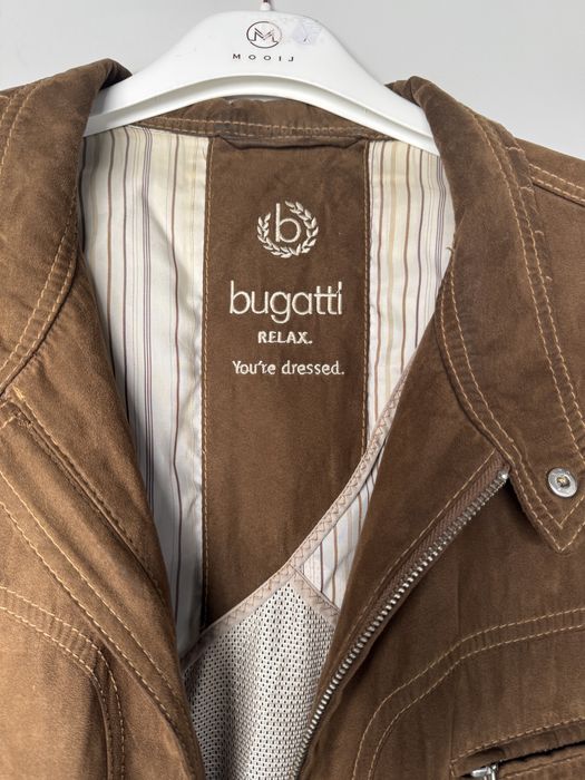 Kurtka zamszowa brązowa Bugatti y2k retro 90s cool