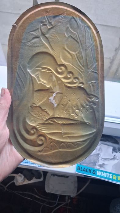 Ссср  медная чеканка  Кормящая мать , фото портрет"Сталин"