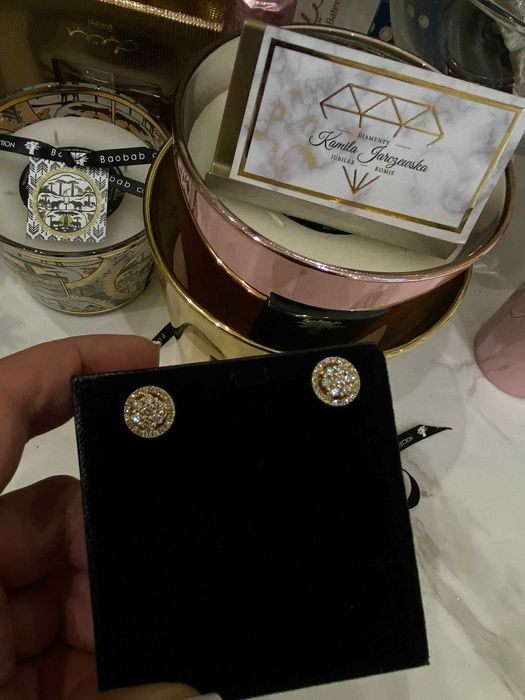 Kolczyki HALO z diamentami 1.00 CT