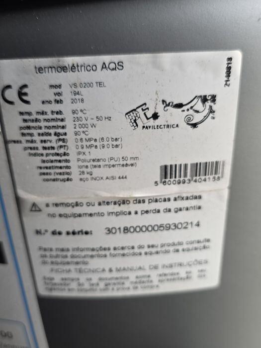 Termoacumulador AQS 200 L
