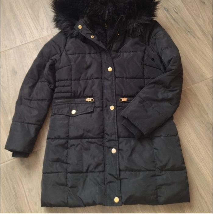 Куртка пальто на хутрі зима 9-10 років 134-140 см