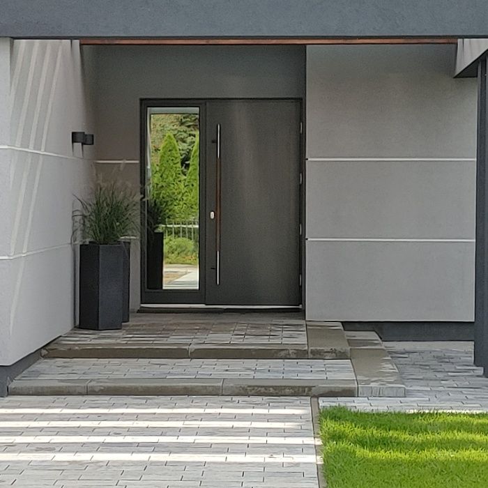 Drzwi wejściowe zewnętrzne drewniane dębowe dostawa gratis