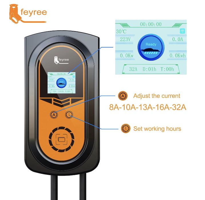 Wallboox 7,4 kw - 32 A monofasico - com wifi, rfid - novo