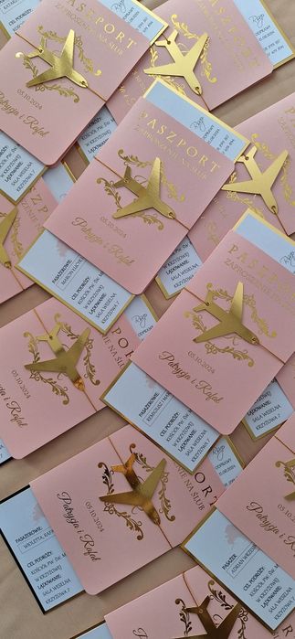 Zaproszenie ślubne paszport