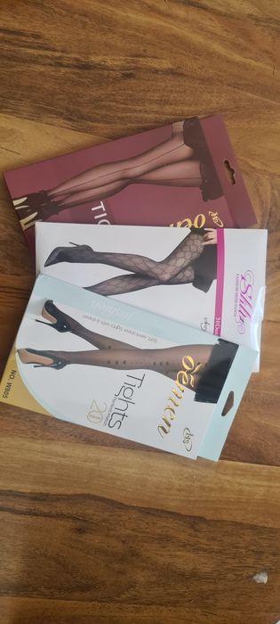 3 pary Rajstopy czarne uniwersalne