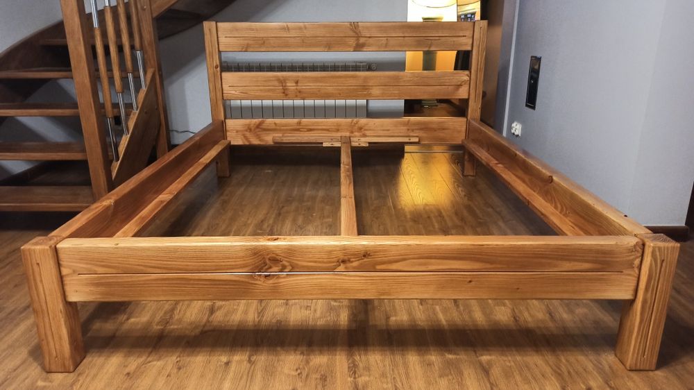 Łóżko 160x200 nowe drewno naturalne, solidna rama inne wymiary