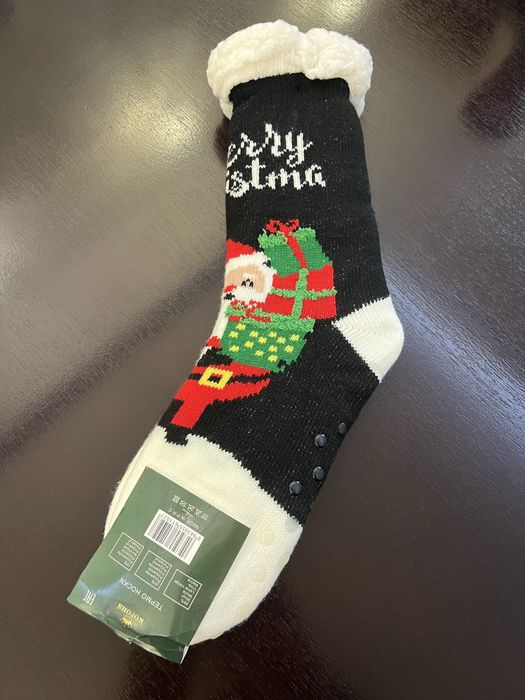 Новорічні домашні термошкарпетки (теплі валянки) з хутром