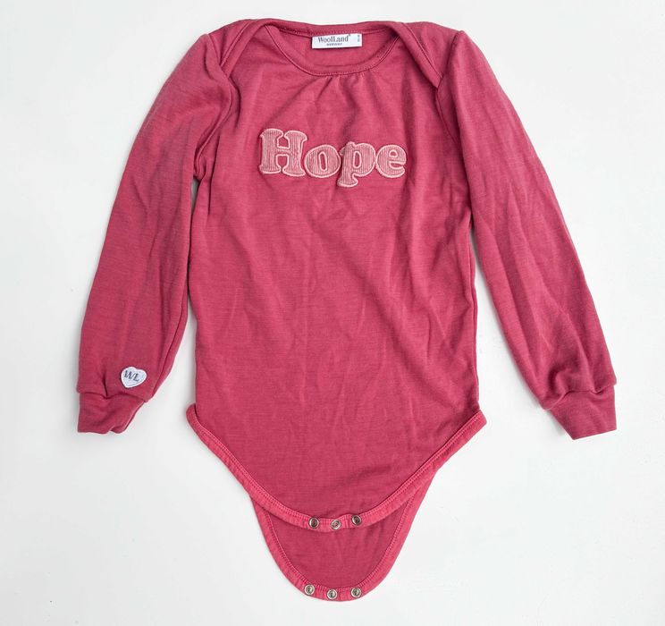 Body Różowe Woolland 92 96 cm Wełna Merino Róż