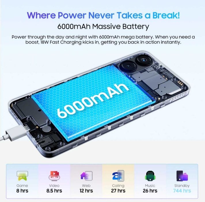 Blackview Color 8 8GB/128GB 90Гц 50Мп 6000мАч