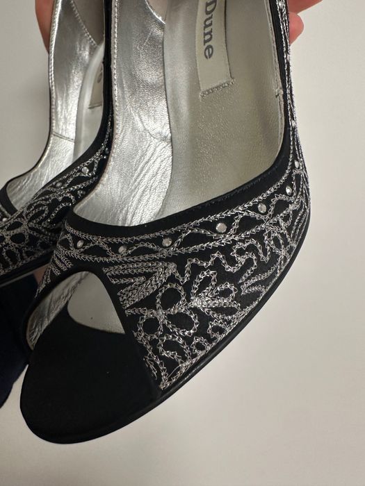 Buty Dune czarne na obcasie