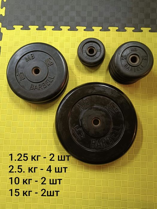 Бліни, гантелі ,гантельний ряд 1-10