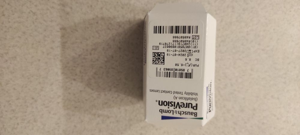Soczewki miesięczne PureVision -6,5 5 szt