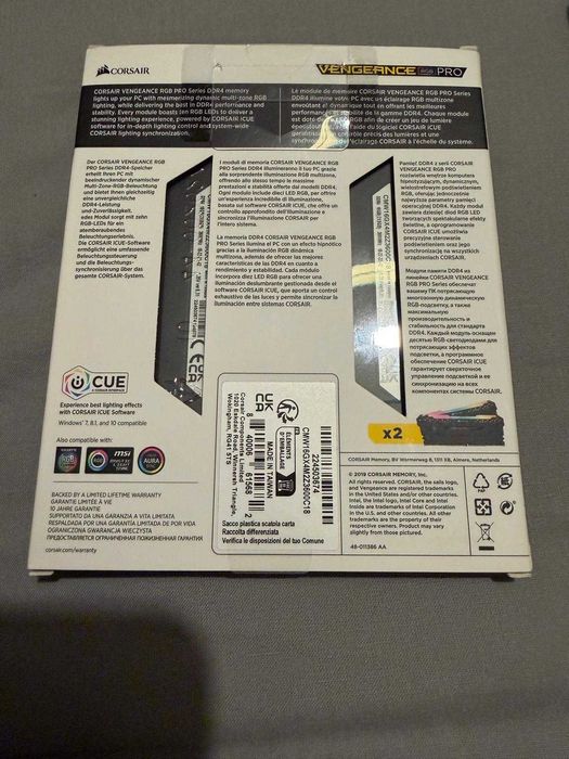 Corsair Vengeance RGB Pro 16gb DDR4 3600Mhz cl18