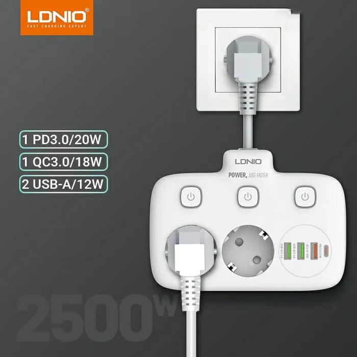 Удлинитель розетка usb - 6 в 1