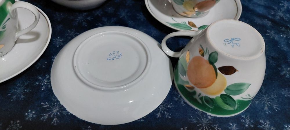 Сервиз чайный фарфоровый фарфор Полонное ссср роспись позолота