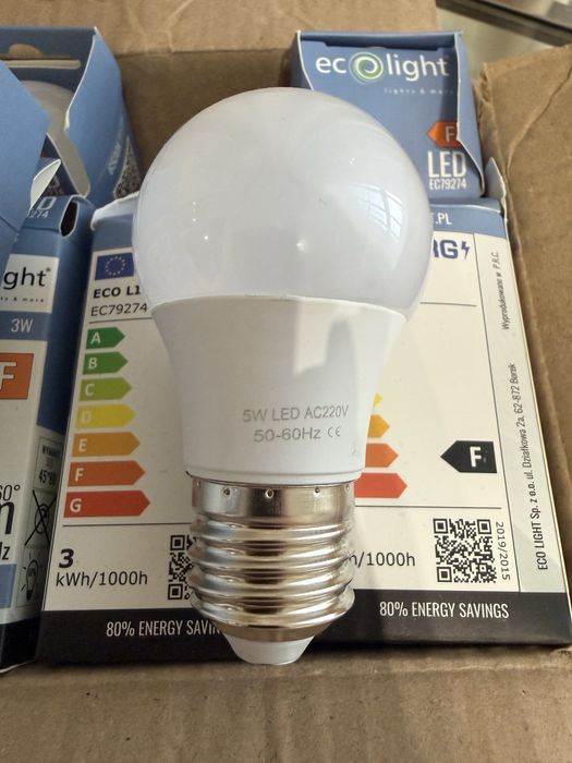 12 x Żarówek E27 5W Energooszczędna , żarówki nowe