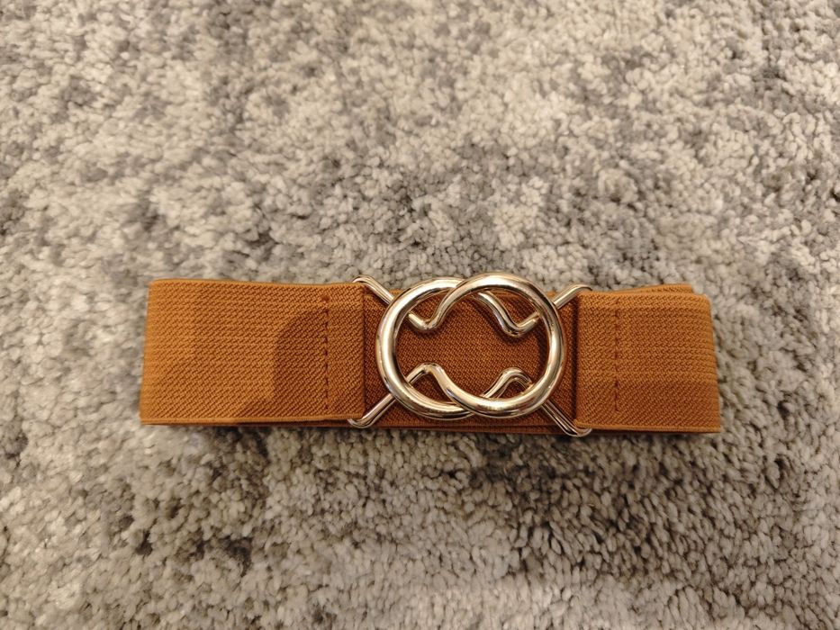 Pasek gumowy jasny brąz 100 cm