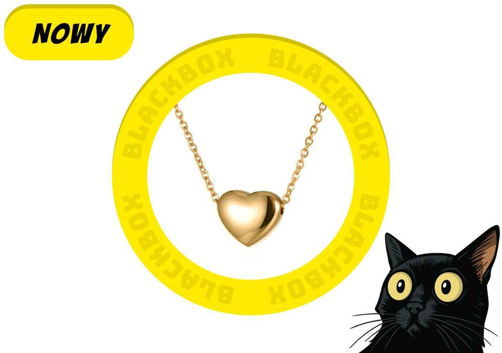 [NOWY] Damski Naszyjnik w Kształcie Serca [Złoty]