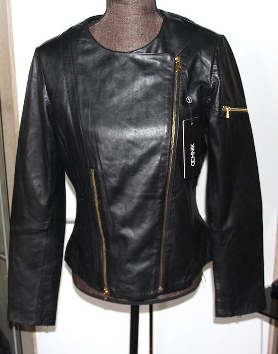 OCHNIK skóra owcza skórzana czarna kurtka ramoneska xs 34 s 36