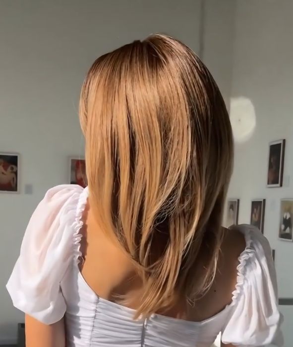 Peruka z grzywką włosy długie 51 cm - OMBRE