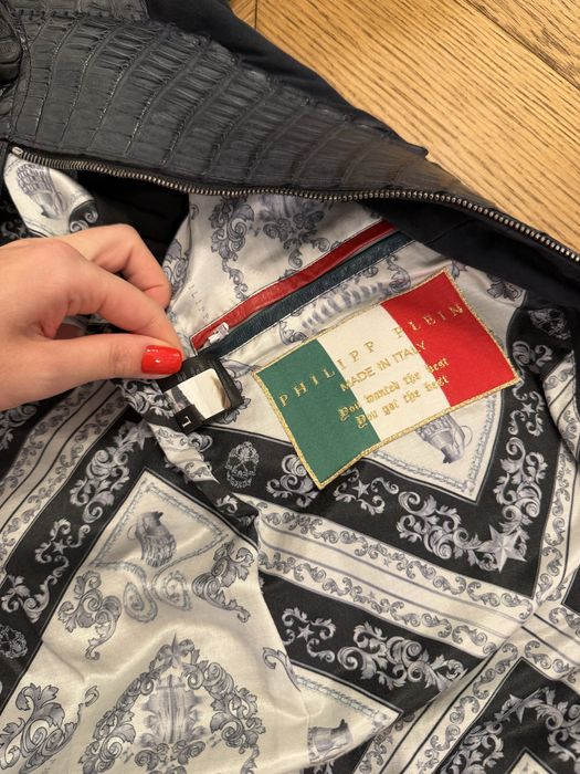 Мужская кожаная куртка Philipp Plein, оригинал.