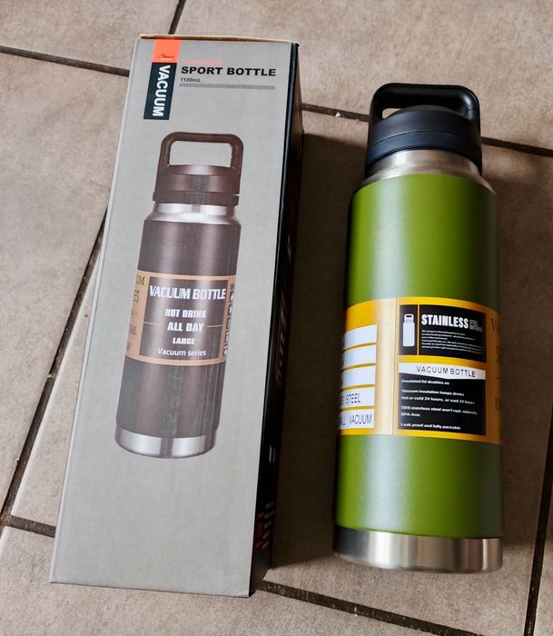 Butelka Termiczna ze stali nierdzewnej ZIELONA 1.1 L