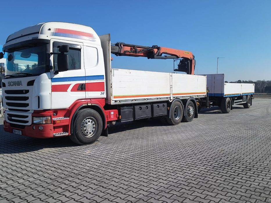 Scania 440 HDS Palfinger zestaw z przyczepą