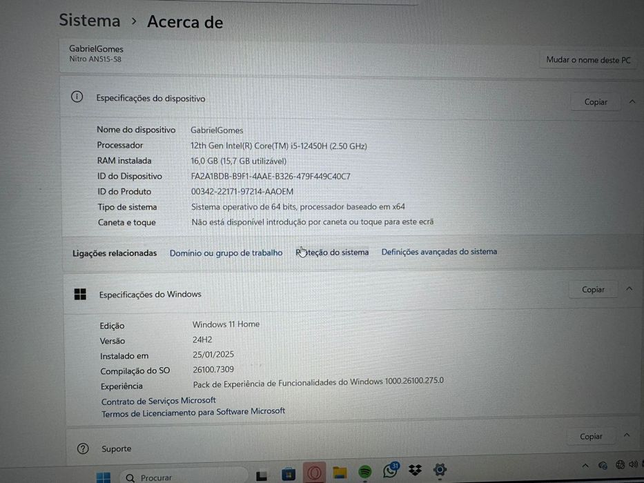 Notebook gamer como novo