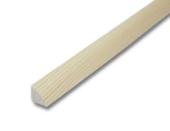 Ćwierćwałek wypukły bezsęczny narożnik listwa drewniana 15x15