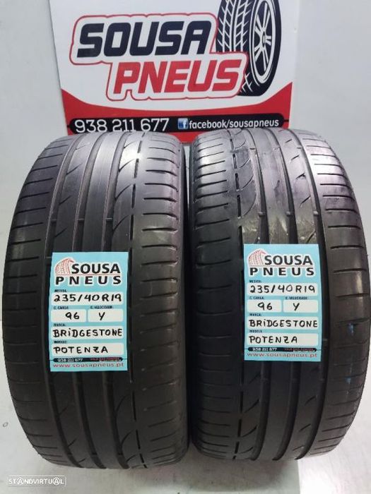 2 pneus semi novos 235-40r19 bridgestone - oferta dos portes