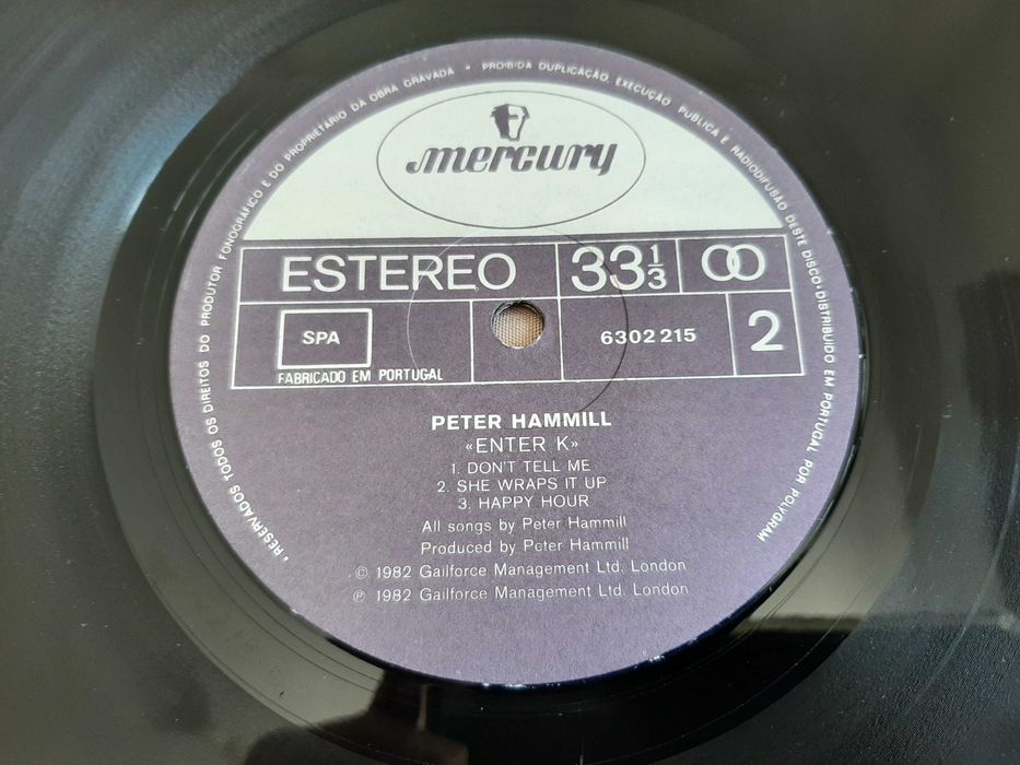 Peter Hammil - Enter K - Portugal - Vinil LP