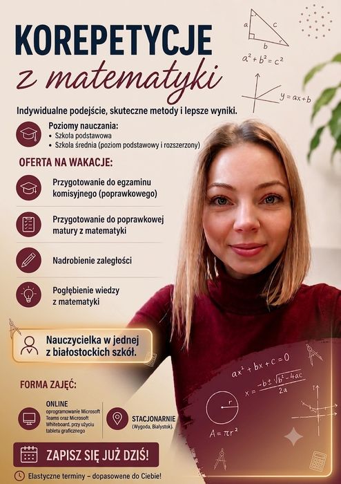 Korepetycje matematyka - nauczyciel