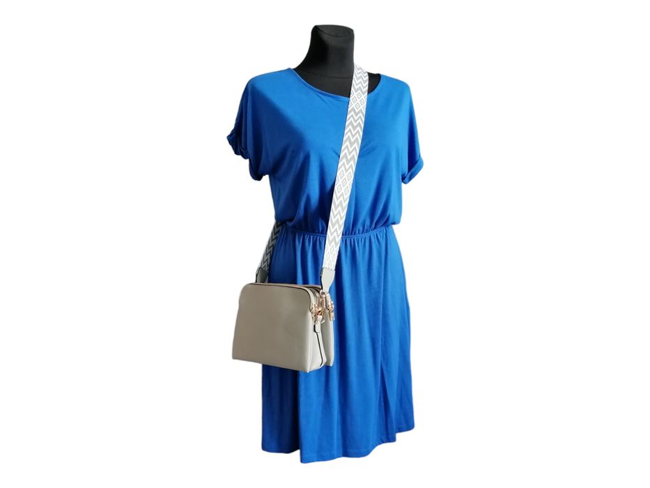 Klasyczna Torebka Damska Listonoszka Na Ramię - Szara