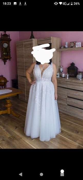Suknia ślubna plus size 42/44