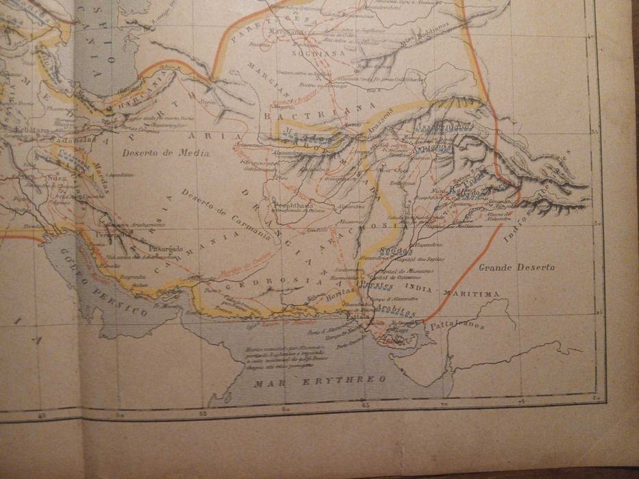 Mapa Império de Alexandre o Grande (Final do Século XIX, Inícios do Século XX)