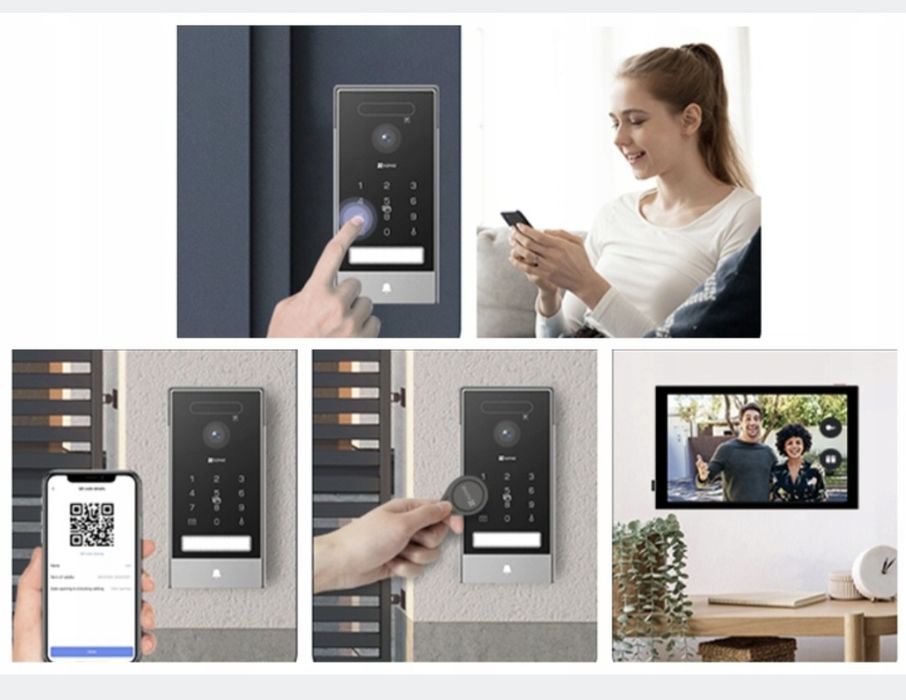 Wideodomofon WiFi EZVIZ HP7 PRO 4K,Weryfikacja twarzy, Zdalne otwieran