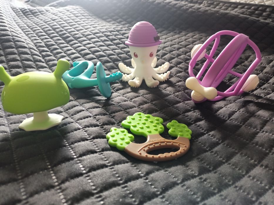 Gryzak silikonowy mombella słoń ślimak drzewo grzybek ośmiornica