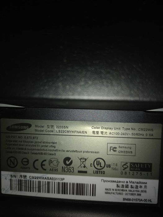 Monitor Samsung 22cale