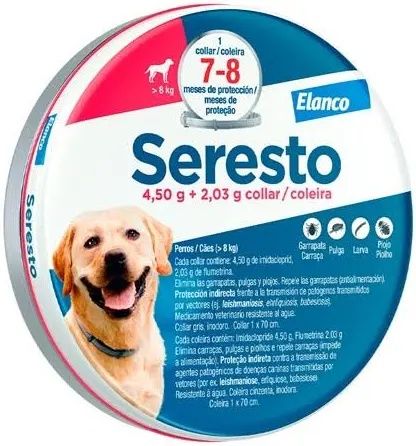 Coleira SERESTO  Cão +8Kg