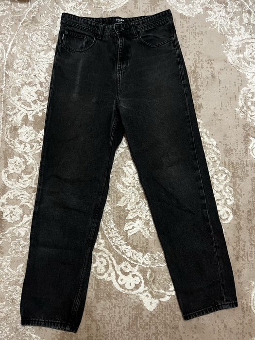 Джинсы черные Loose с Cropp