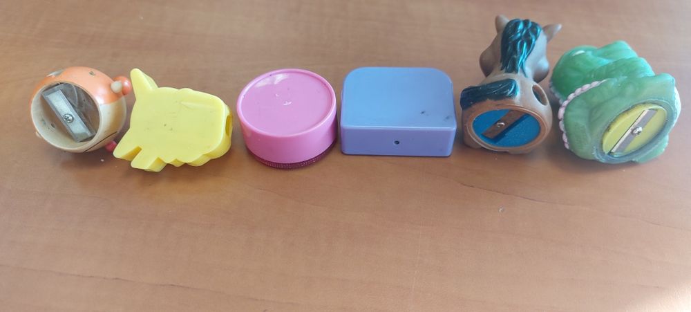 Zestaw ostrzałek temperówki ozdobnych winx,pikachu pokemon smok koń