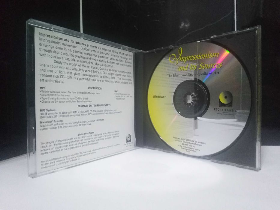 CD Impressionism and Its Sources, da coleção The Electronic Library of Art. Monet, Cézanne, Renoir, Picasso e Chagall