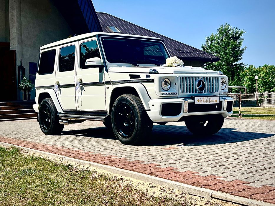 #Auto do Ślubu# Biały Mercedes G Klasa V8